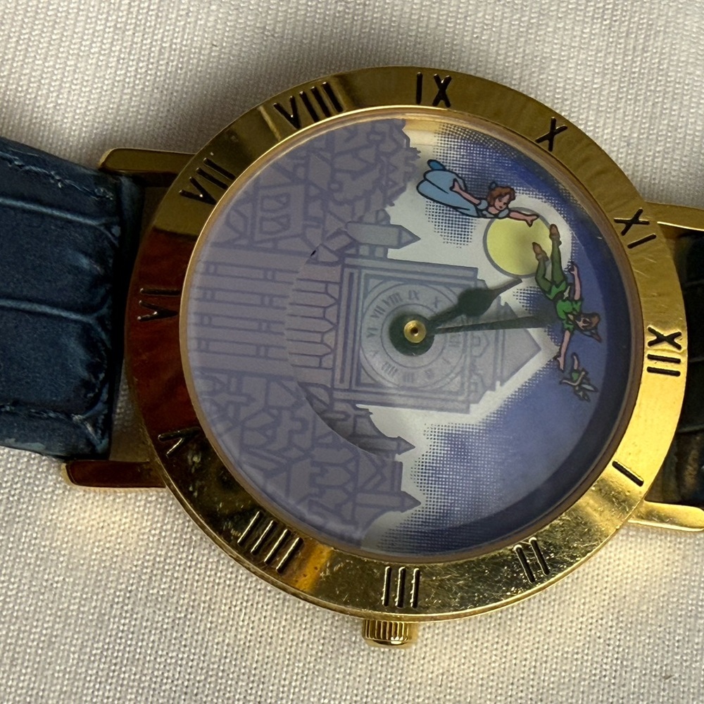 VTG Disney Store Japan Peter pan Tinkerbell Watch 00078 whimsical design magic - Picture 7 of 10
